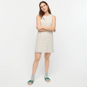 Button-back linen shift dress size XS